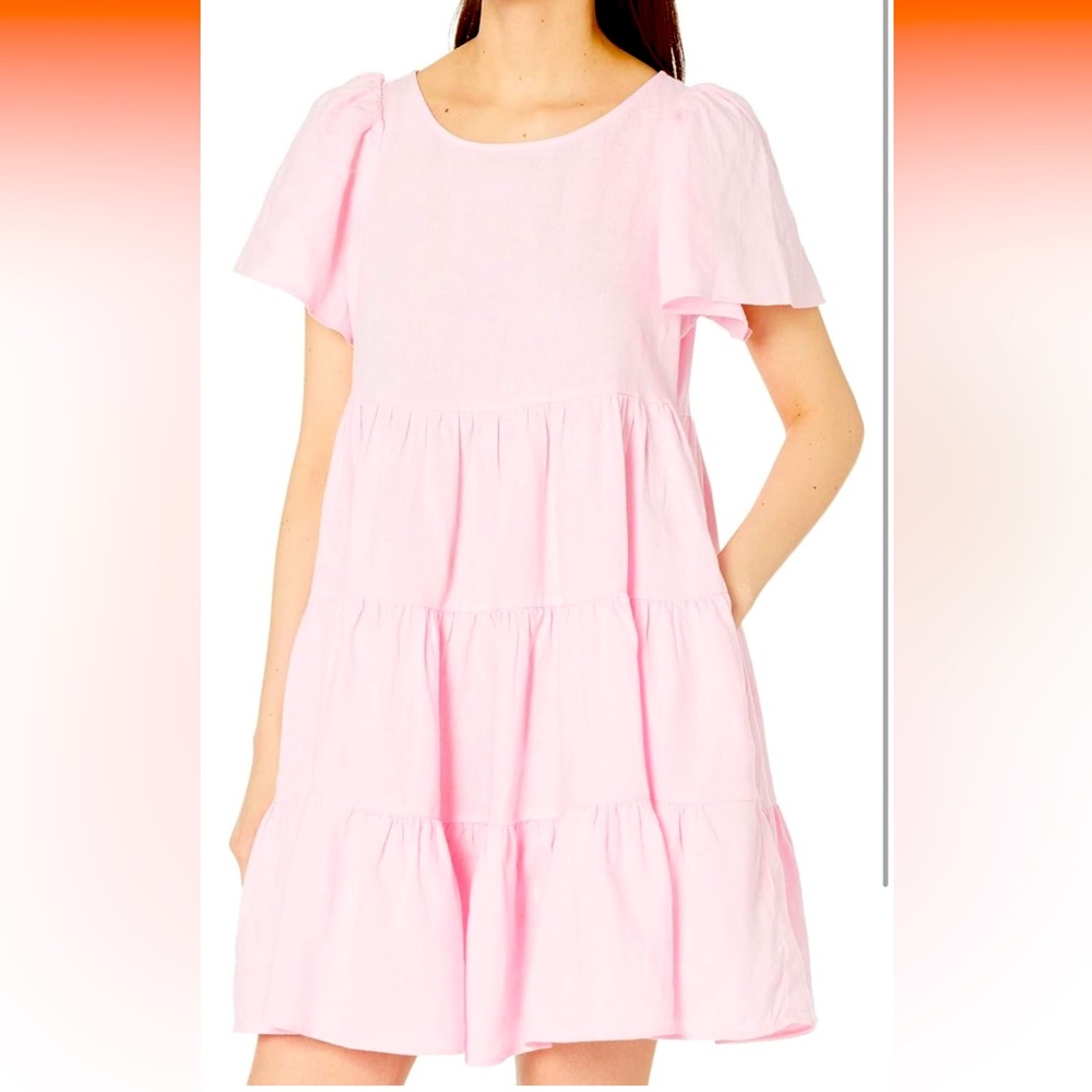 Lilly Pulitzer, Jocelyn, Short sleeve Linen Dress. Size XL.